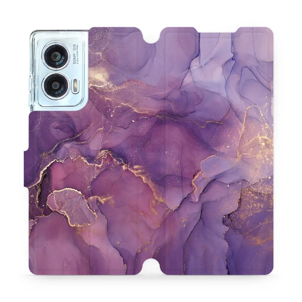 Flipové pouzdro Mobiwear - Motorola Edge 50 Fusion - VP20S Fialový mramor