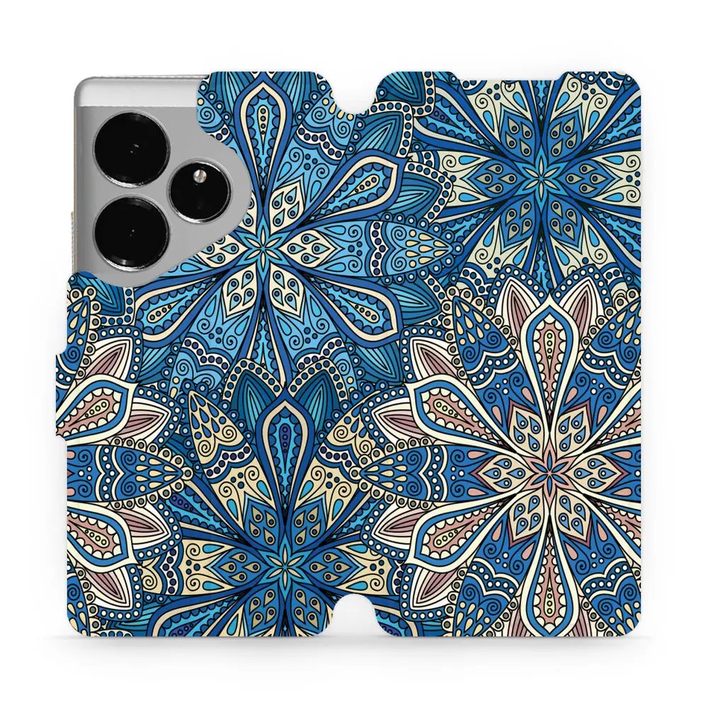 Flipové pouzdro Mobiwear - Realme GT 6 5G - V108P Modré mandala květy
