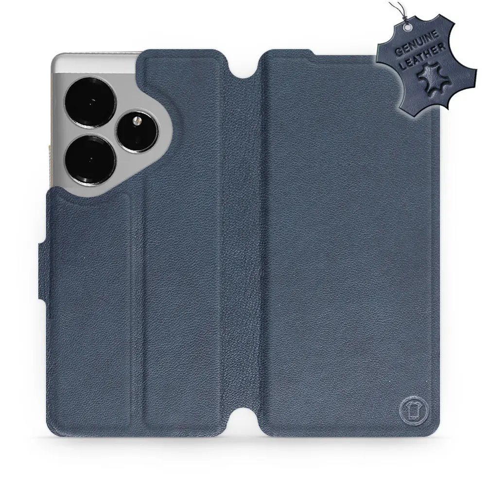 Kožené flip pouzdro Mobiwear - Realme GT 6 5G - Modré