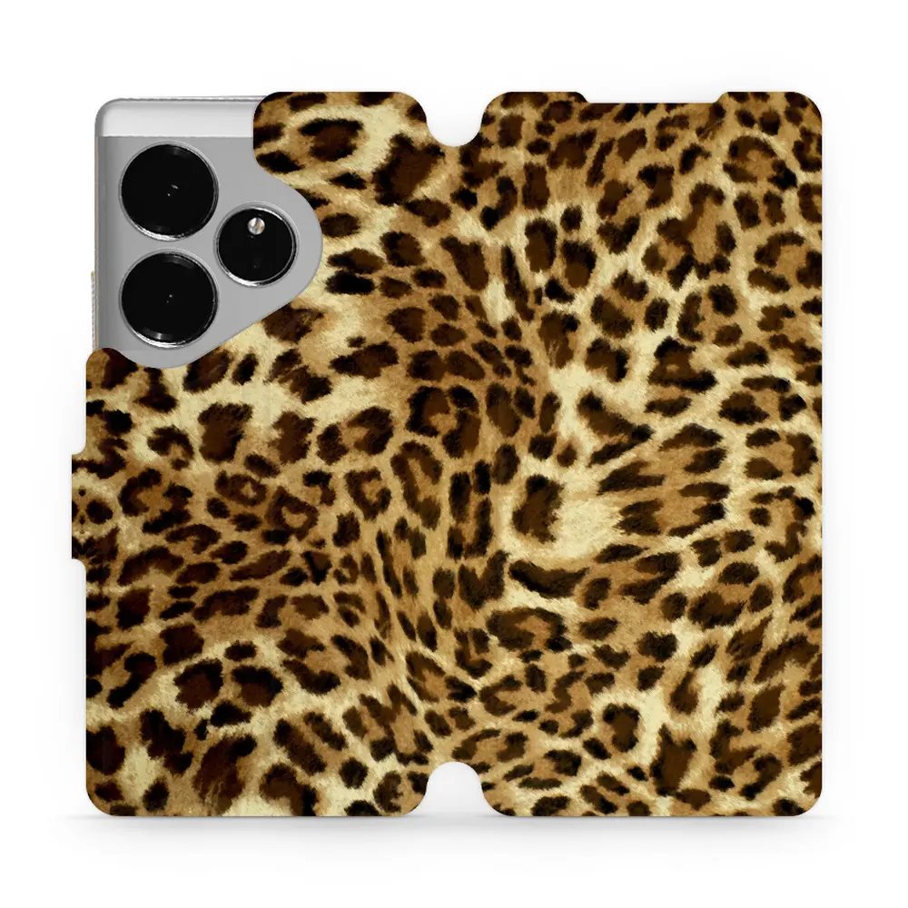 Flipové pouzdro Mobiwear - Realme GT 6 5G - VA33P Leopardí vzor
