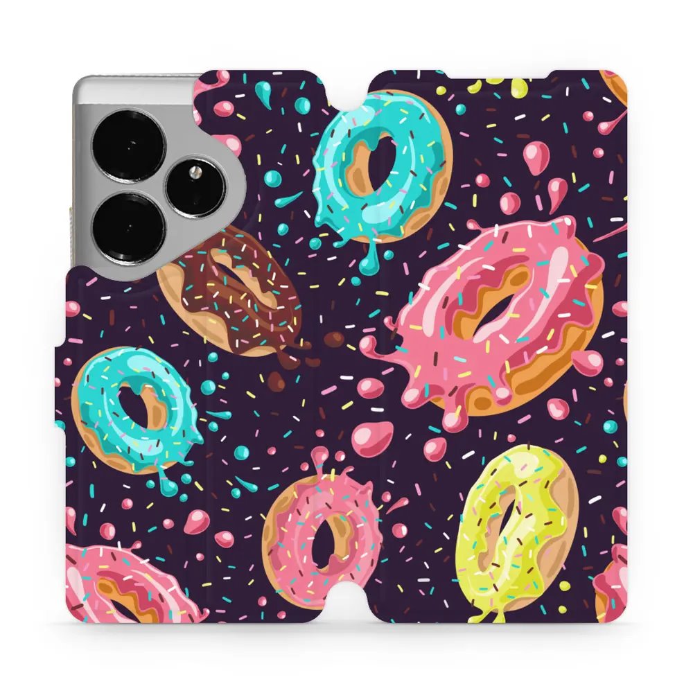 Flipové pouzdro Mobiwear - Realme GT 6 5G - VP19S Donutky