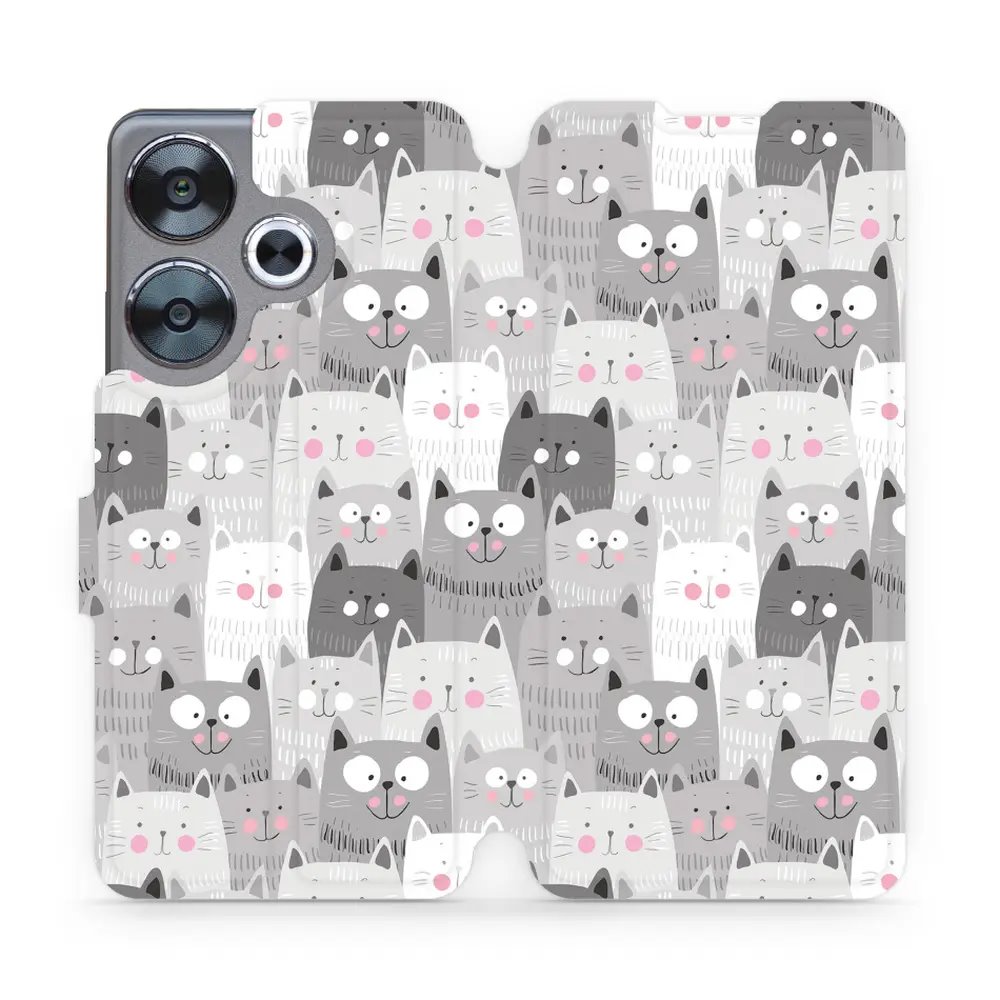 Flipové pouzdro Mobiwear - Xiaomi Poco F6 5G - M099P Kočičky