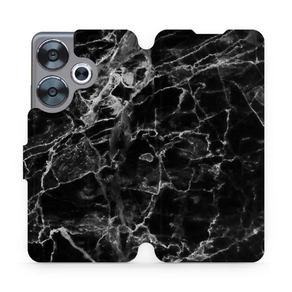 Flipové pouzdro Mobiwear - Xiaomi Poco F6 5G - V056P Černý mramor