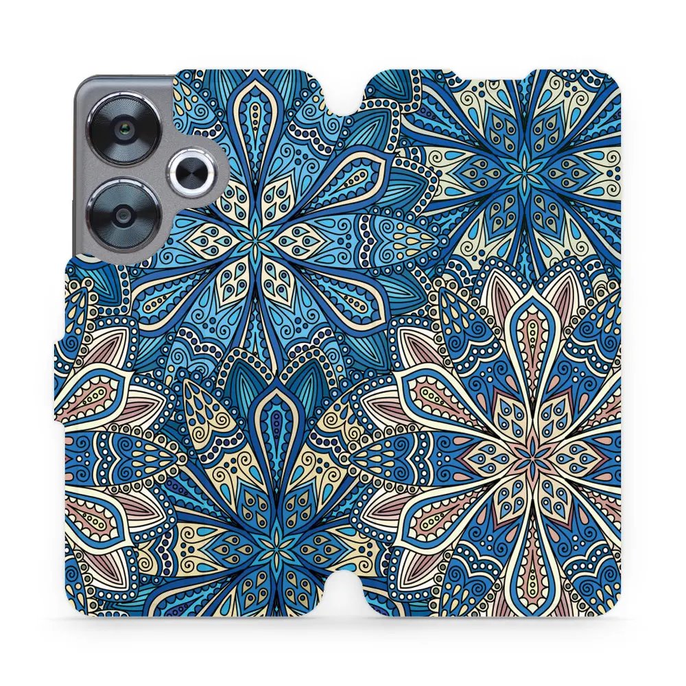 Flipové pouzdro Mobiwear - Xiaomi Poco F6 5G - V108P Modré mandala květy