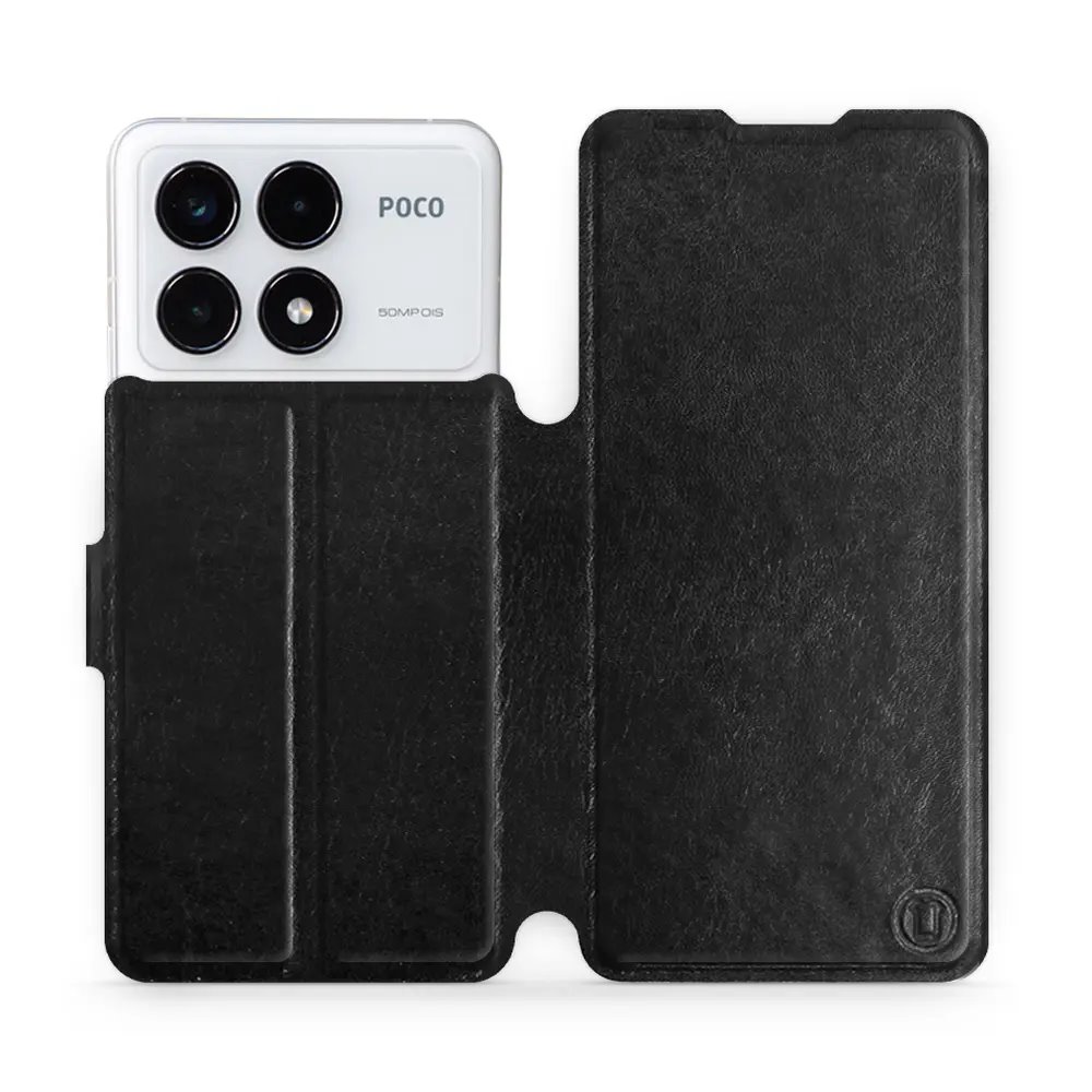 Flipové pouzdro Mobiwear - Xiaomi Poco F6 Pro 5G - Černé a šedé