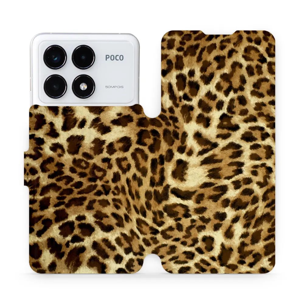 Flipové pouzdro Mobiwear - Xiaomi Poco F6 Pro 5G - VA33P Leopardí vzor