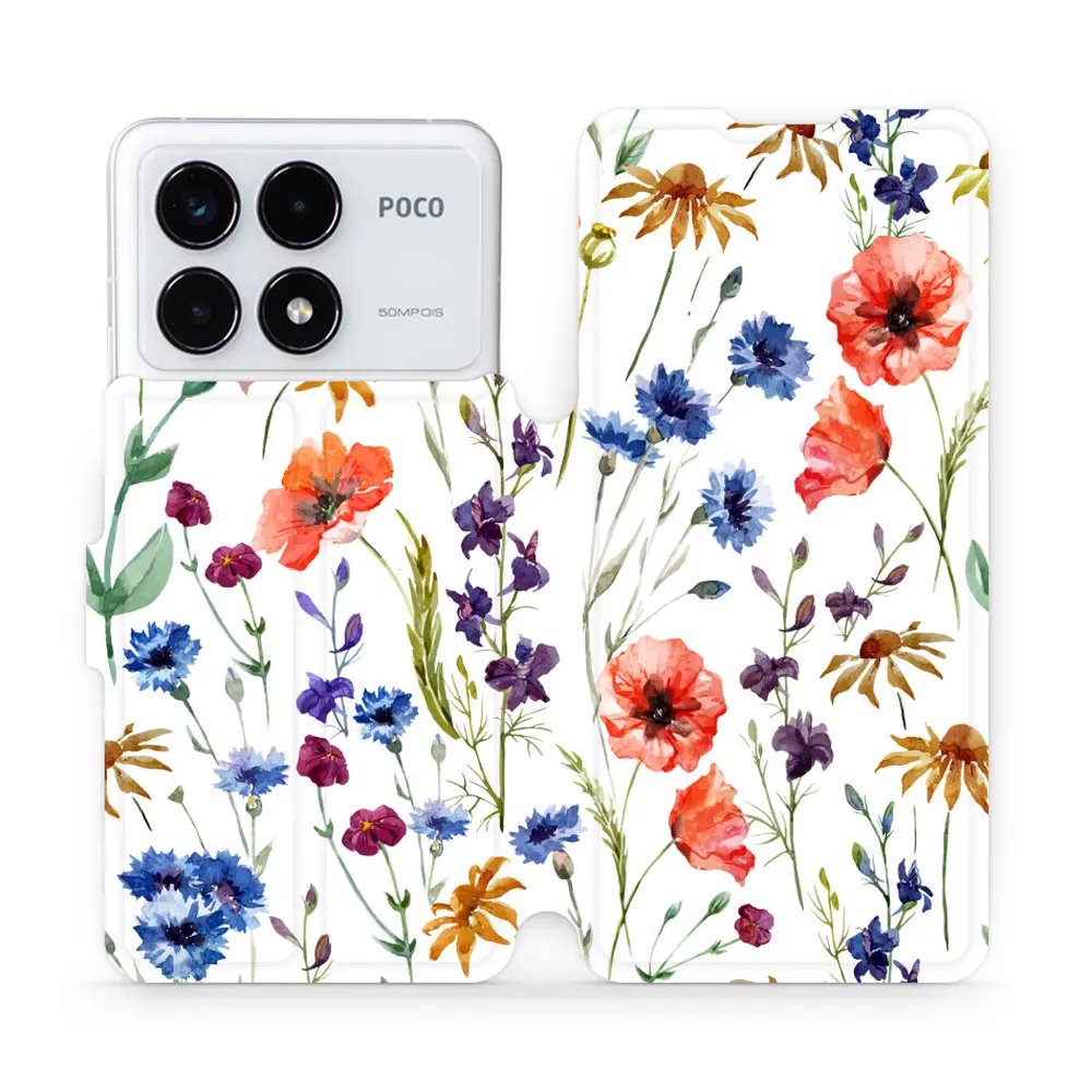 Flipové pouzdro Mobiwear - Xiaomi Poco F6 Pro 5G - MP04S Luční kvítí