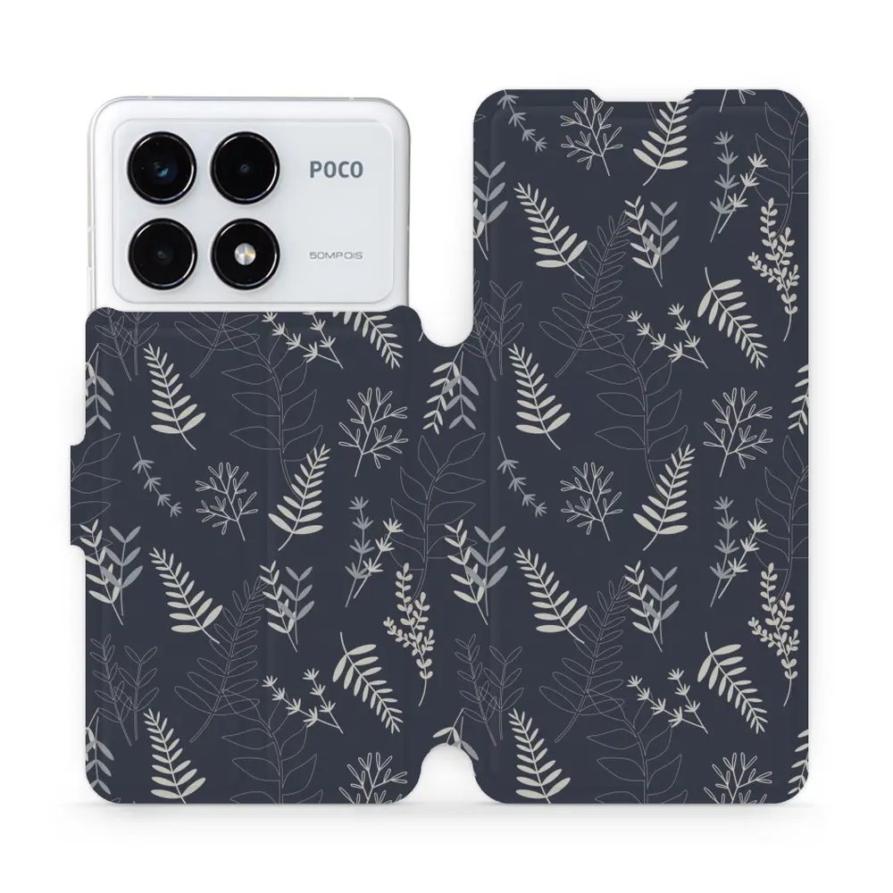 Flipové pouzdro Mobiwear - Xiaomi Poco F6 Pro 5G - VP15S Kapradiny