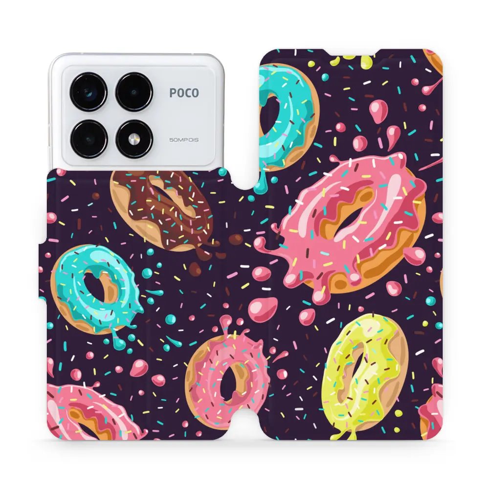 Flipové pouzdro Mobiwear - Xiaomi Poco F6 Pro 5G - VP19S Donutky
