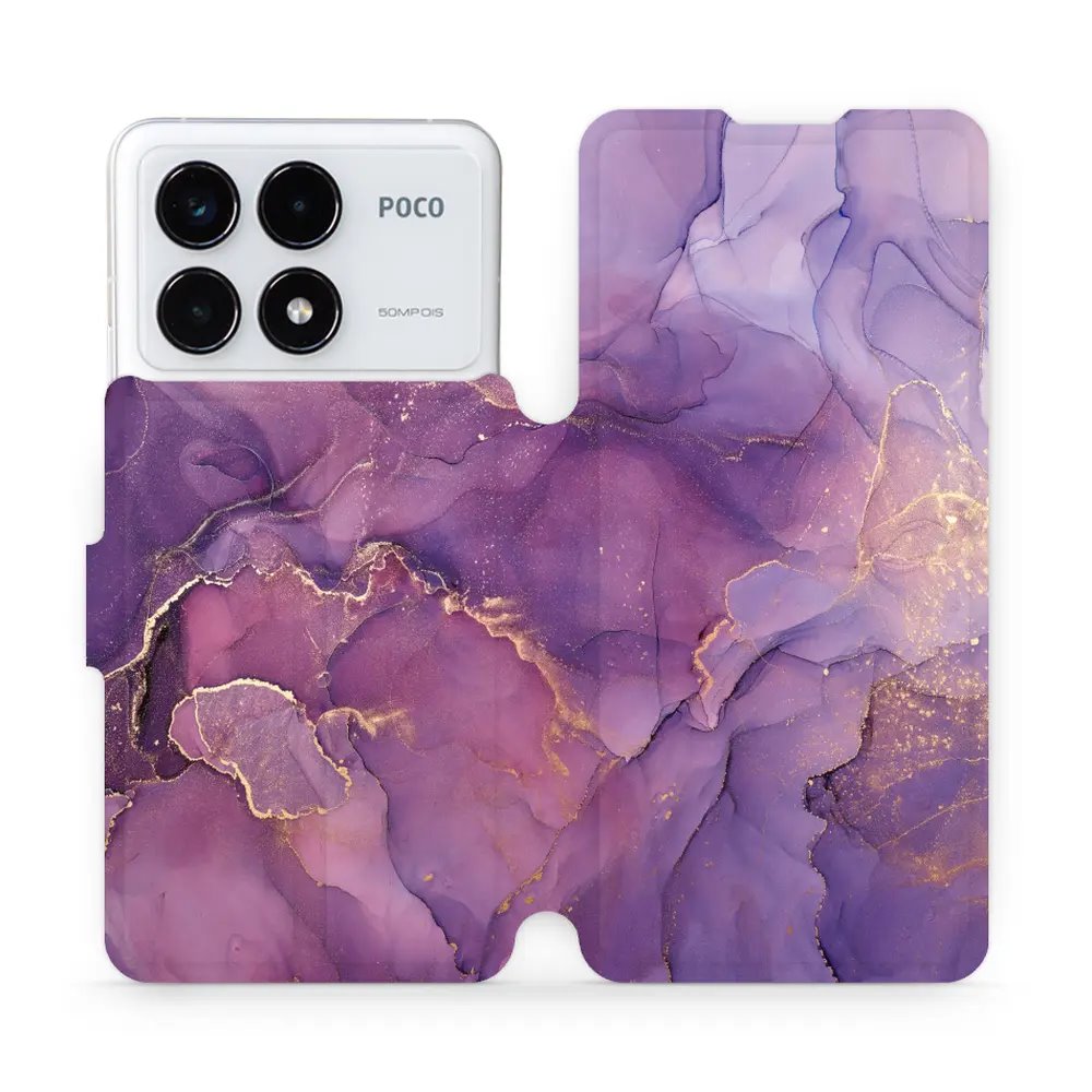Flipové pouzdro Mobiwear - Xiaomi Poco F6 Pro 5G - VP20S Fialový mramor