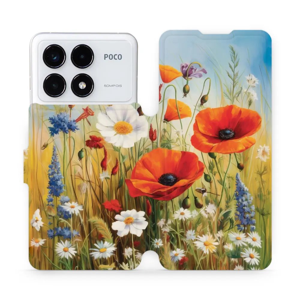 Flipové pouzdro Mobiwear - Xiaomi Poco F6 Pro 5G - VP43S Letní louka