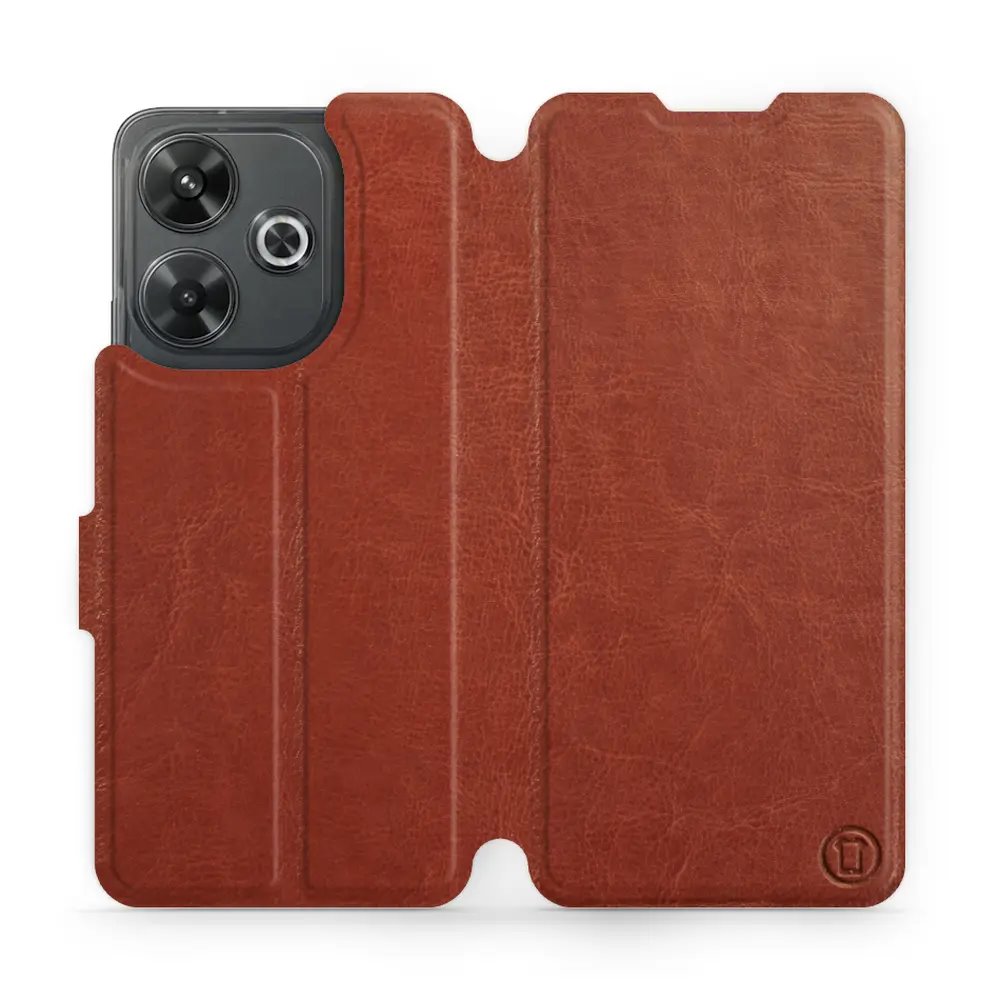 Flipové pouzdro Mobiwear - Xiaomi Redmi 13 - Hnědé a šedé