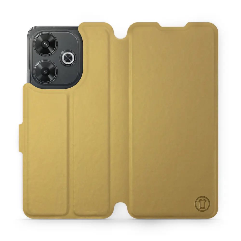 Flipové pouzdro Mobiwear - Xiaomi Redmi 13 - Zlatavé a šedé