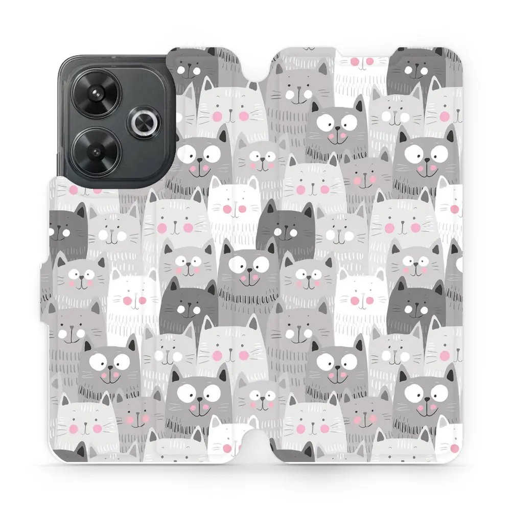 Flipové pouzdro Mobiwear - Xiaomi Redmi 13 - M099P Kočičky