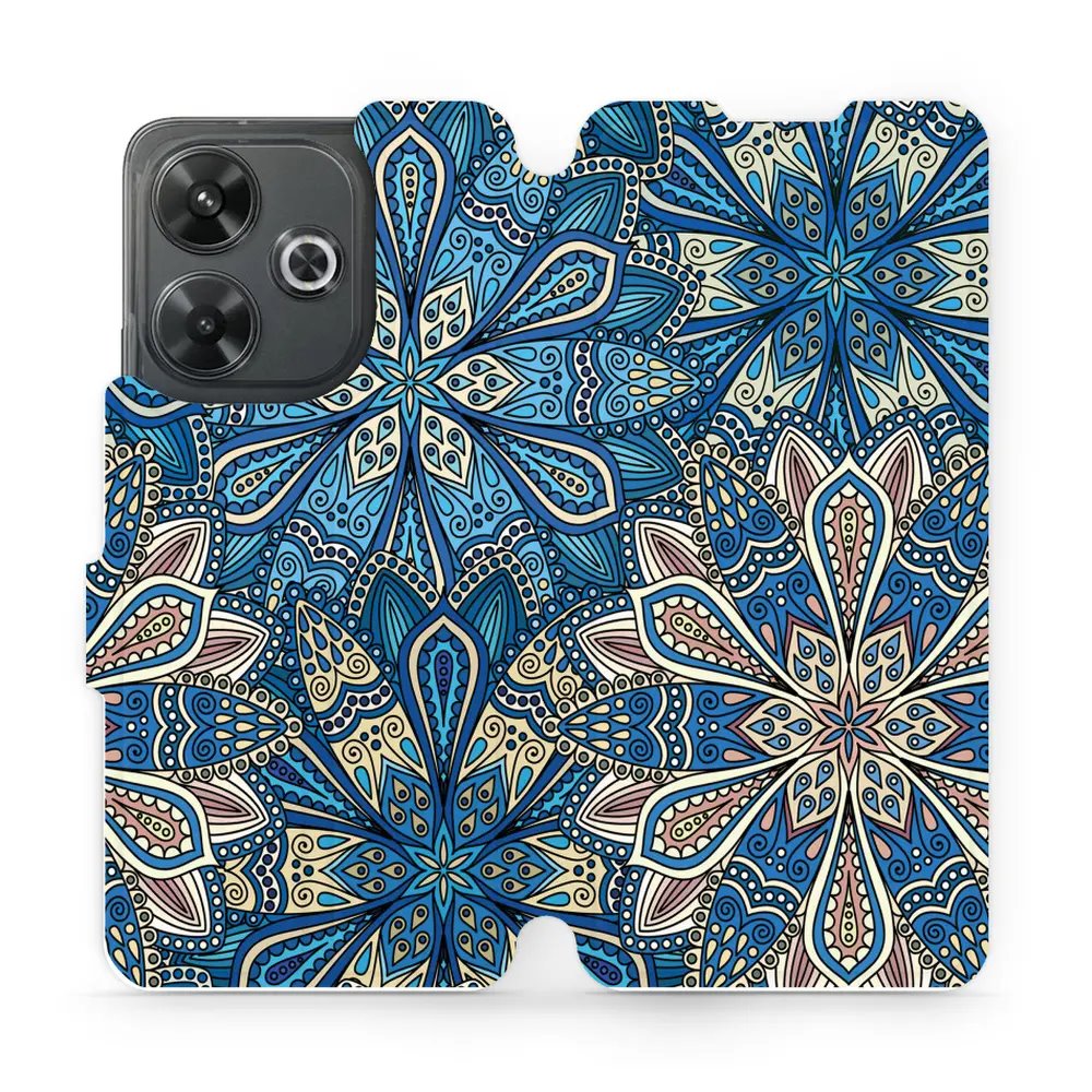 Flipové pouzdro Mobiwear - Xiaomi Redmi 13 - V108P Modré mandala květy