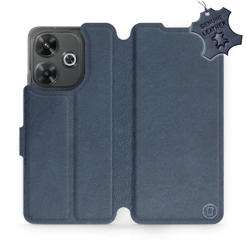 Kožené flip pouzdro Mobiwear - Xiaomi Redmi 13 - Modré