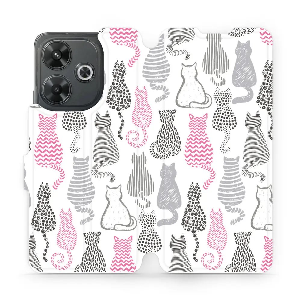 Flipové pouzdro Mobiwear - Xiaomi Redmi 13 - MX01S Kočičí zádíčka