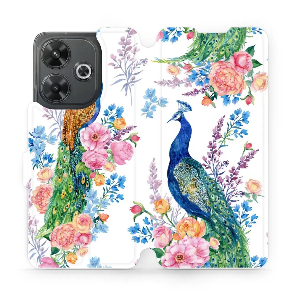 Flipové pouzdro Mobiwear - Xiaomi Redmi 13 - MX08S Pávi