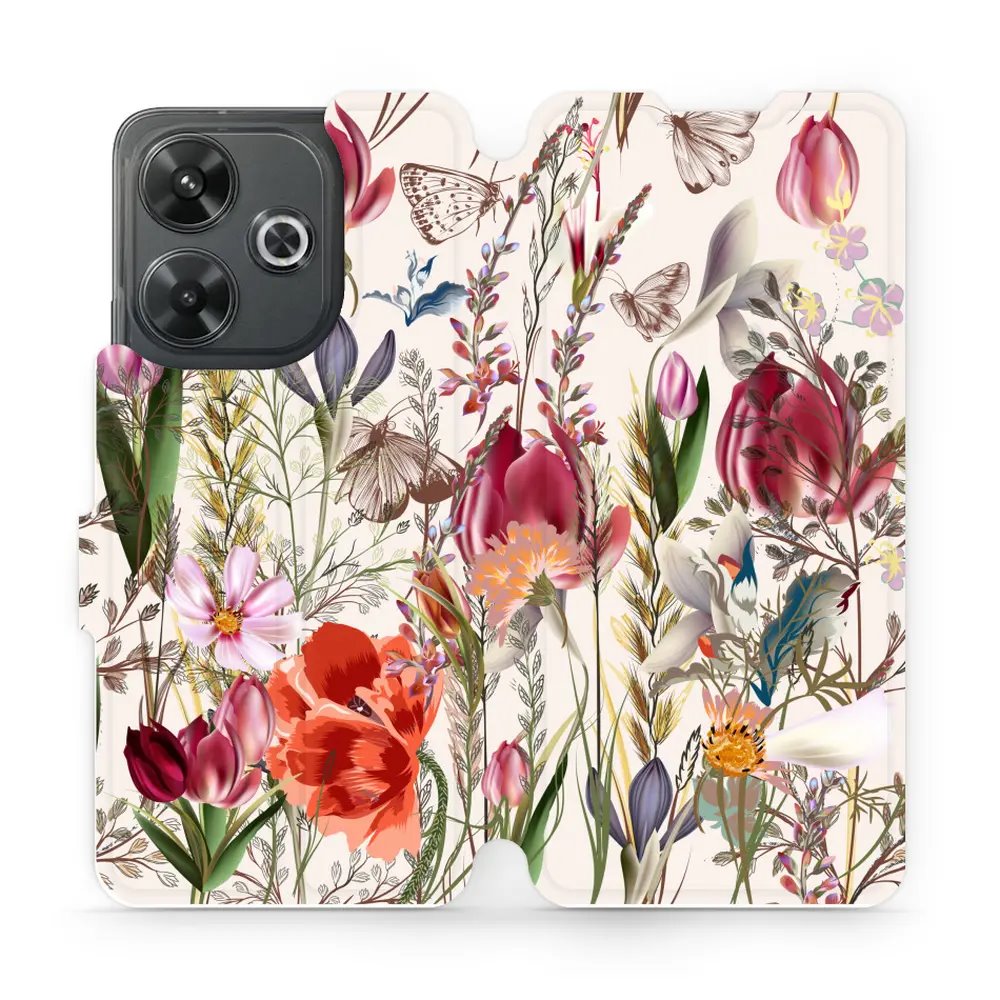 Flipové pouzdro Mobiwear - Xiaomi Redmi 13 - MP01S Rozkvetlá louka