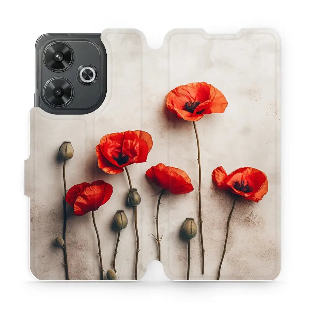Flipové pouzdro Mobiwear - Xiaomi Redmi 13 - VP42S Vlčí máky