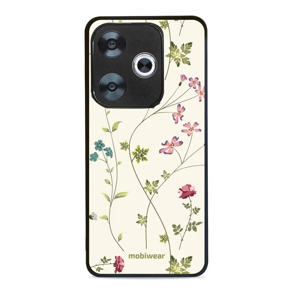 Lesklý kryt Mobiwear Glossy - Xiaomi Poco F6 5G - G035G - Tenké rostlinky s květy