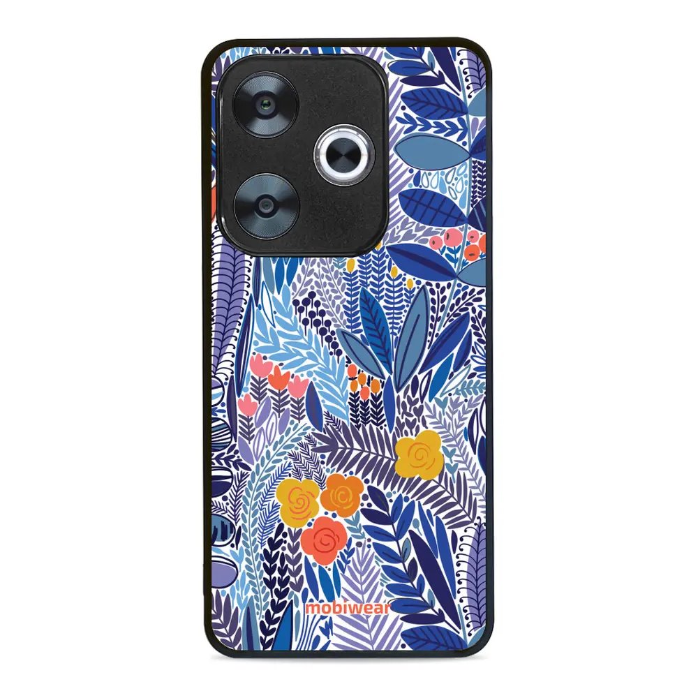 Lesklý kryt Mobiwear Glossy - Xiaomi Poco F6 5G - G037G - Modrá květena