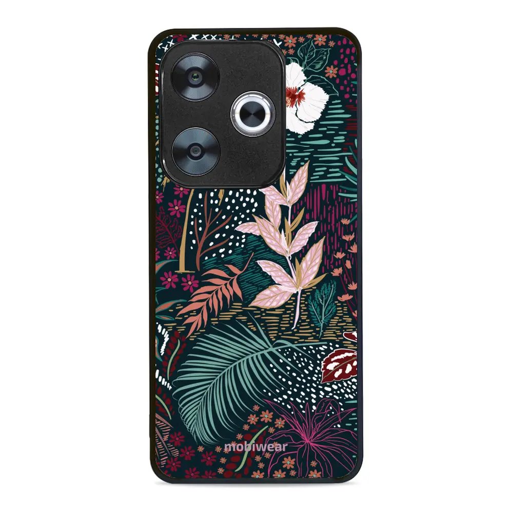 Lesklý kryt Mobiwear Glossy - Xiaomi Poco F6 5G - G043G - Temná flóra