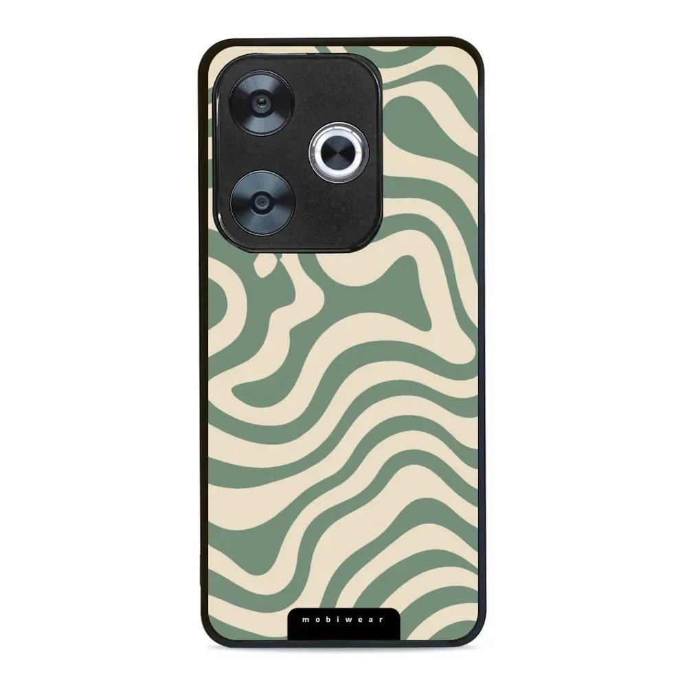 Lesklý kryt Mobiwear Glossy - Xiaomi Poco F6 5G - GA57G Zelené a béžové zkrouceniny