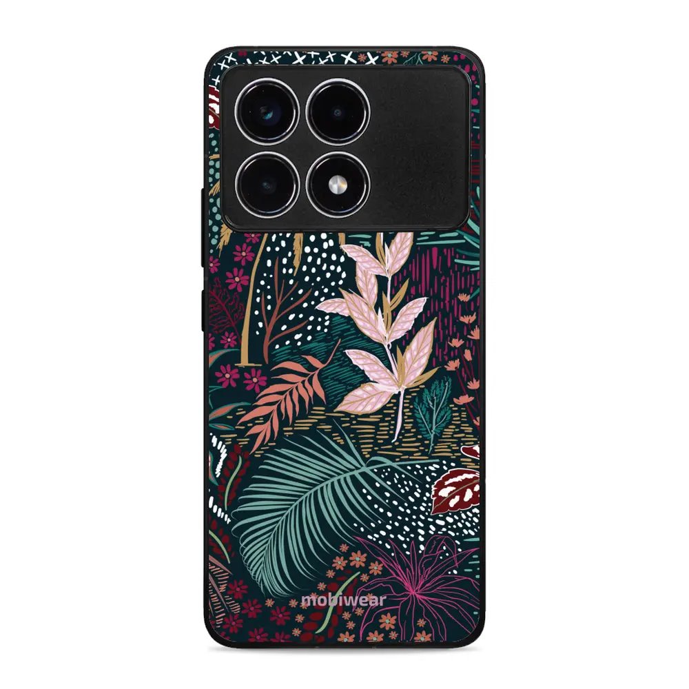 Lesklý kryt Mobiwear Glossy - Xiaomi Poco F6 Pro 5G - G043G - Temná flóra