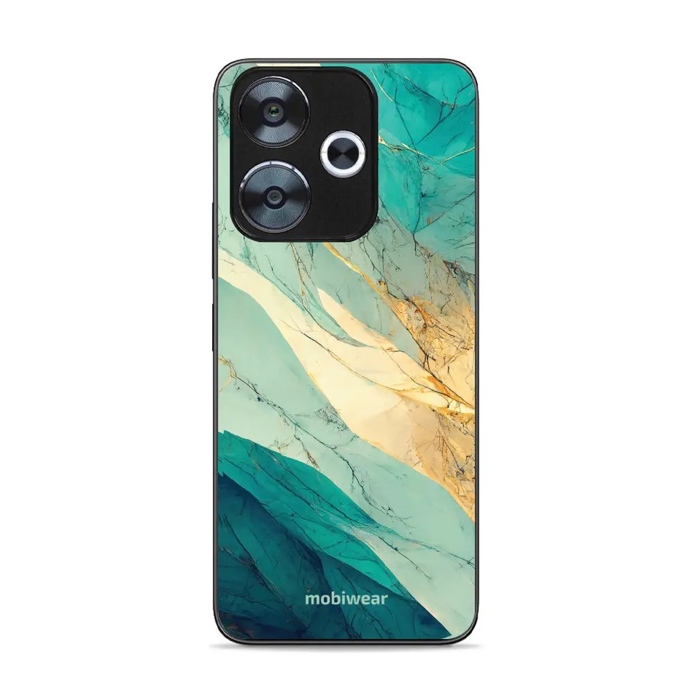 Lesklý kryt Mobiwear Glossy - Xiaomi Redmi 13 - G024G - Zlatavý a zelenkavý mramor