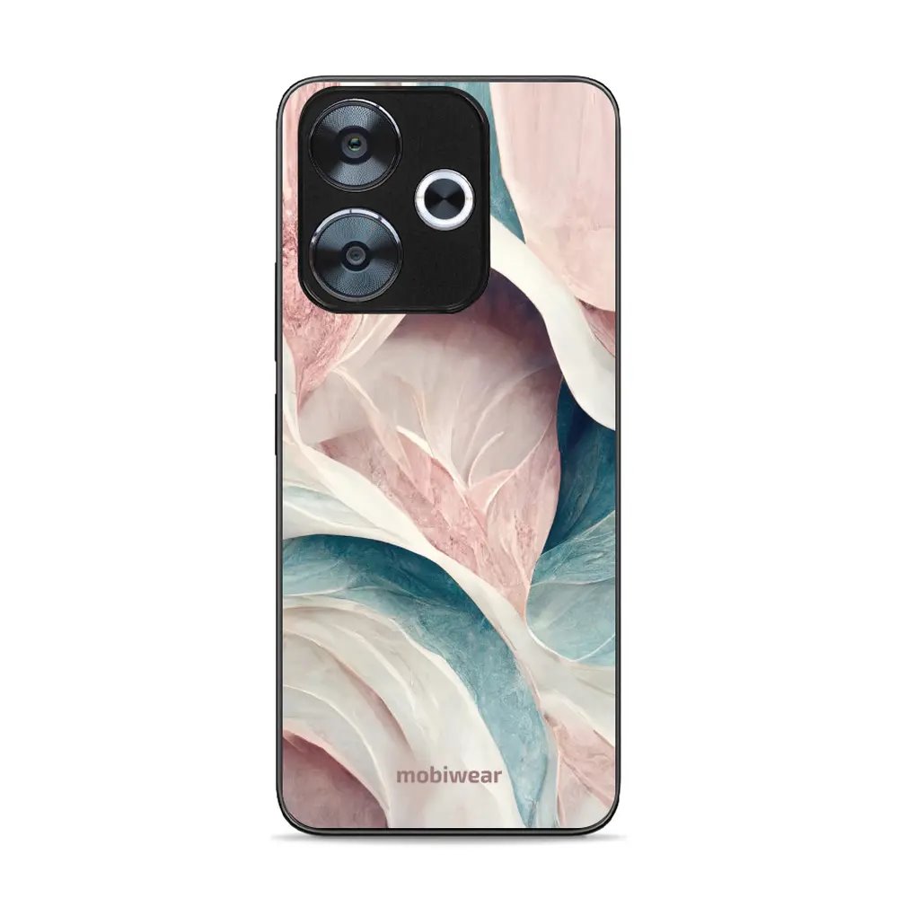 Lesklý kryt Mobiwear Glossy - Xiaomi Redmi 13 - G026G - Růžový a zelenkavý mramor
