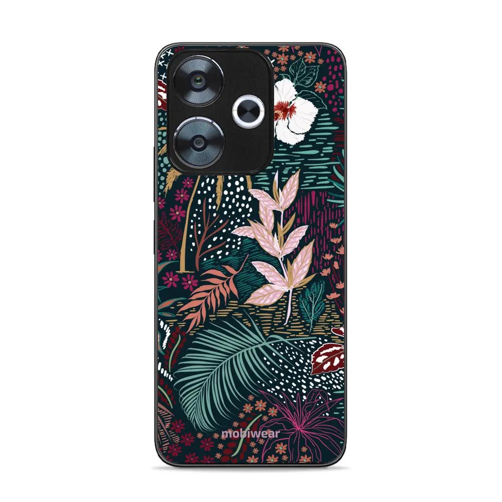 Lesklý kryt Mobiwear Glossy - Xiaomi Redmi 13 - G043G - Temná flóra