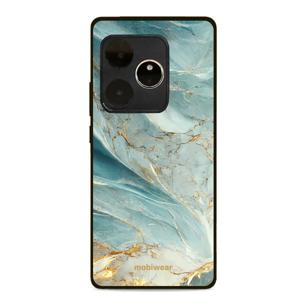 Lesklý kryt Mobiwear Glossy - Realme GT 6 5G - G022G Zelenkavý a zlatavý mramor