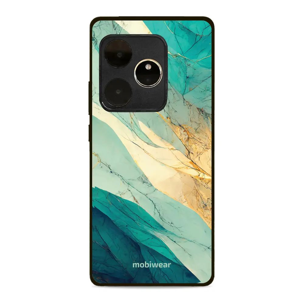 Lesklý kryt Mobiwear Glossy - Realme GT 6 5G - G024G - Zlatavý a zelenkavý mramor