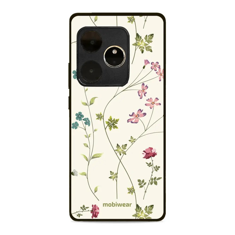 Lesklý kryt Mobiwear Glossy - Realme GT 6 5G - G035G - Tenké rostlinky s květy