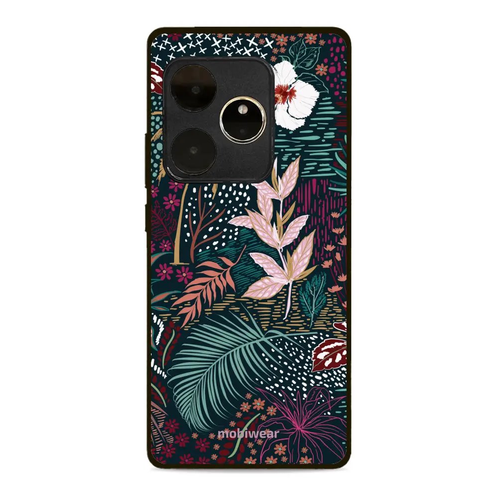 Lesklý kryt Mobiwear Glossy - Realme GT 6 5G - G043G - Temná flóra