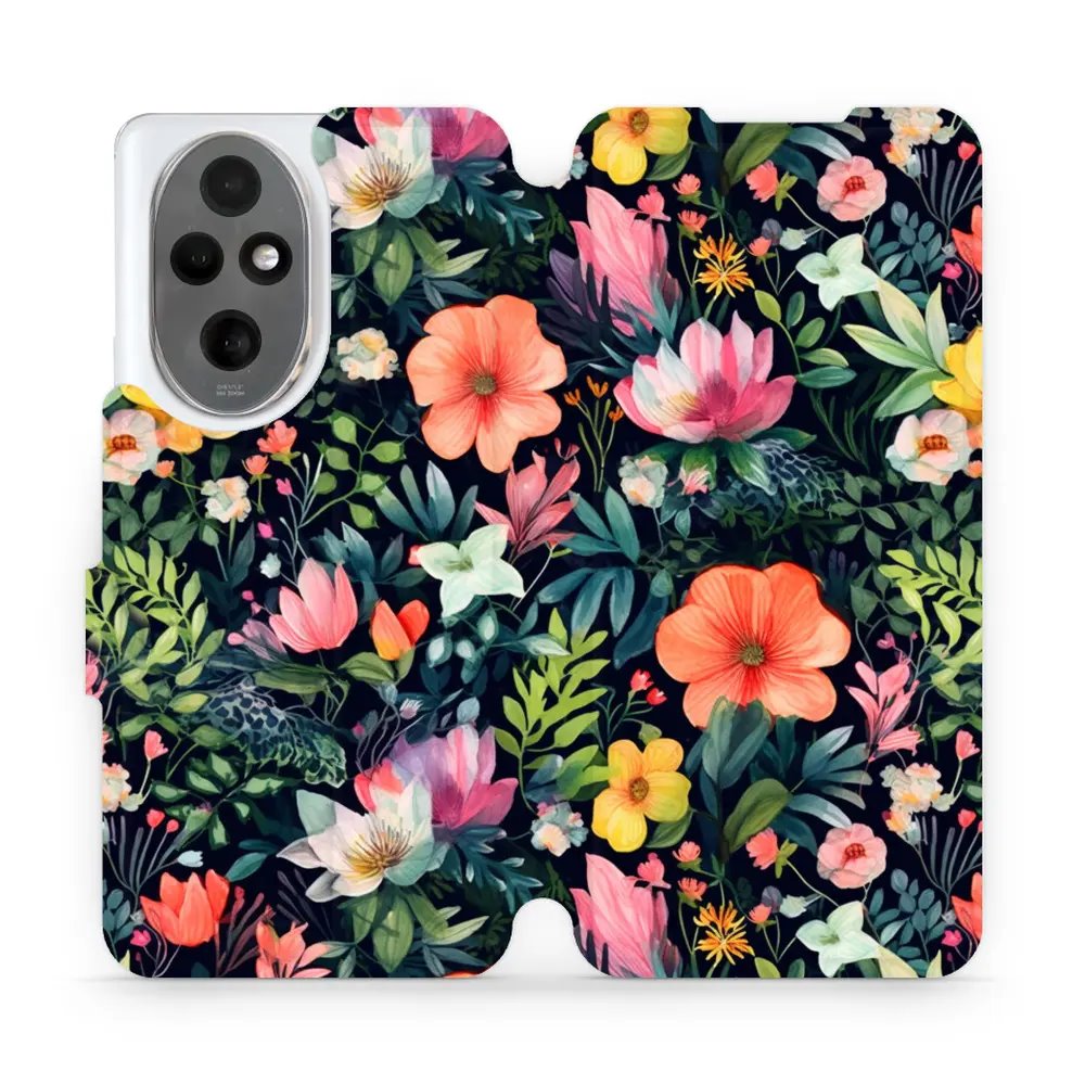 Flipové pouzdro Mobiwear - Honor 200 - VP48S Pestré kvítky