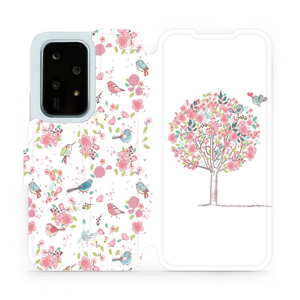 Flipové pouzdro Mobiwear - Honor 200 Lite - M120S Strom a ptáčci