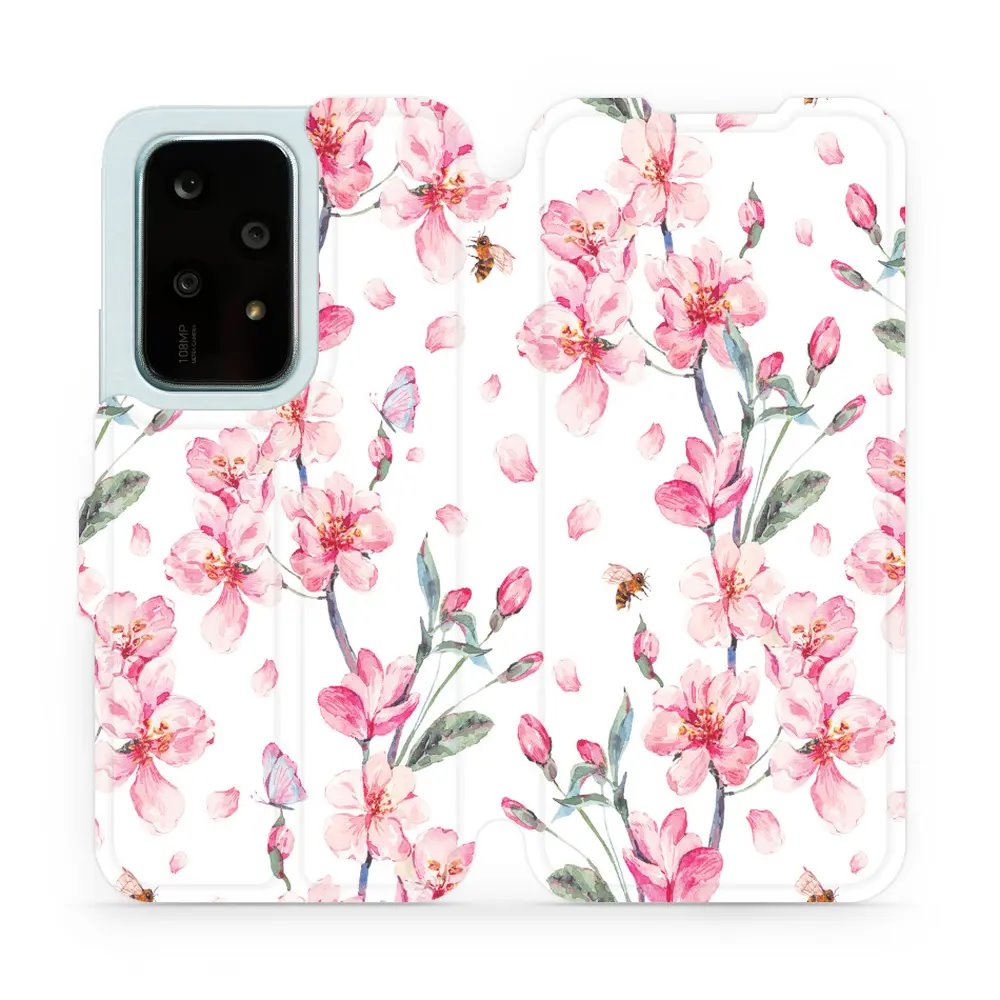 Flipové pouzdro Mobiwear - Honor 200 Lite - M124S Růžové květy