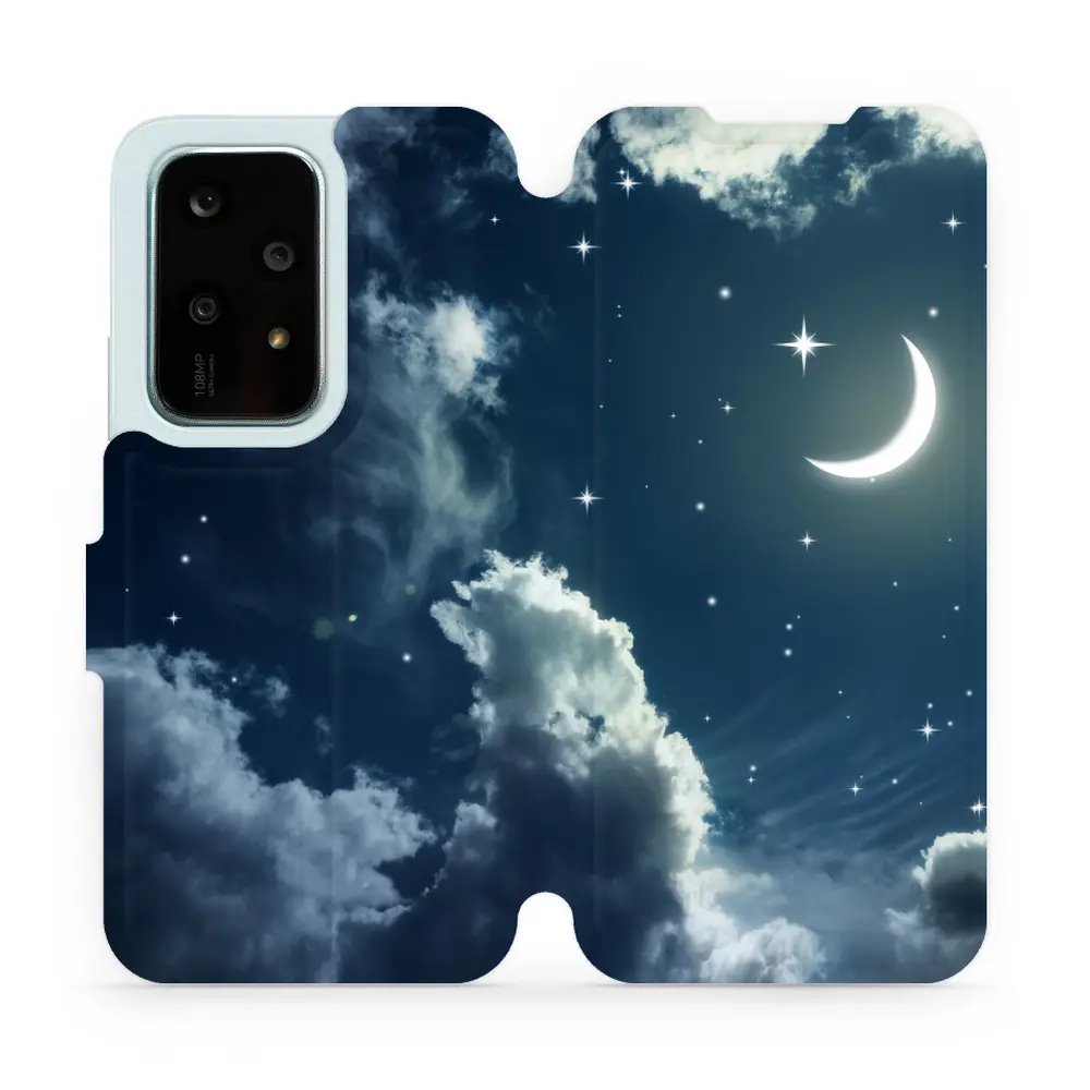 Flipové pouzdro Mobiwear - Honor 200 Lite - V145P Noční obloha s měsícem