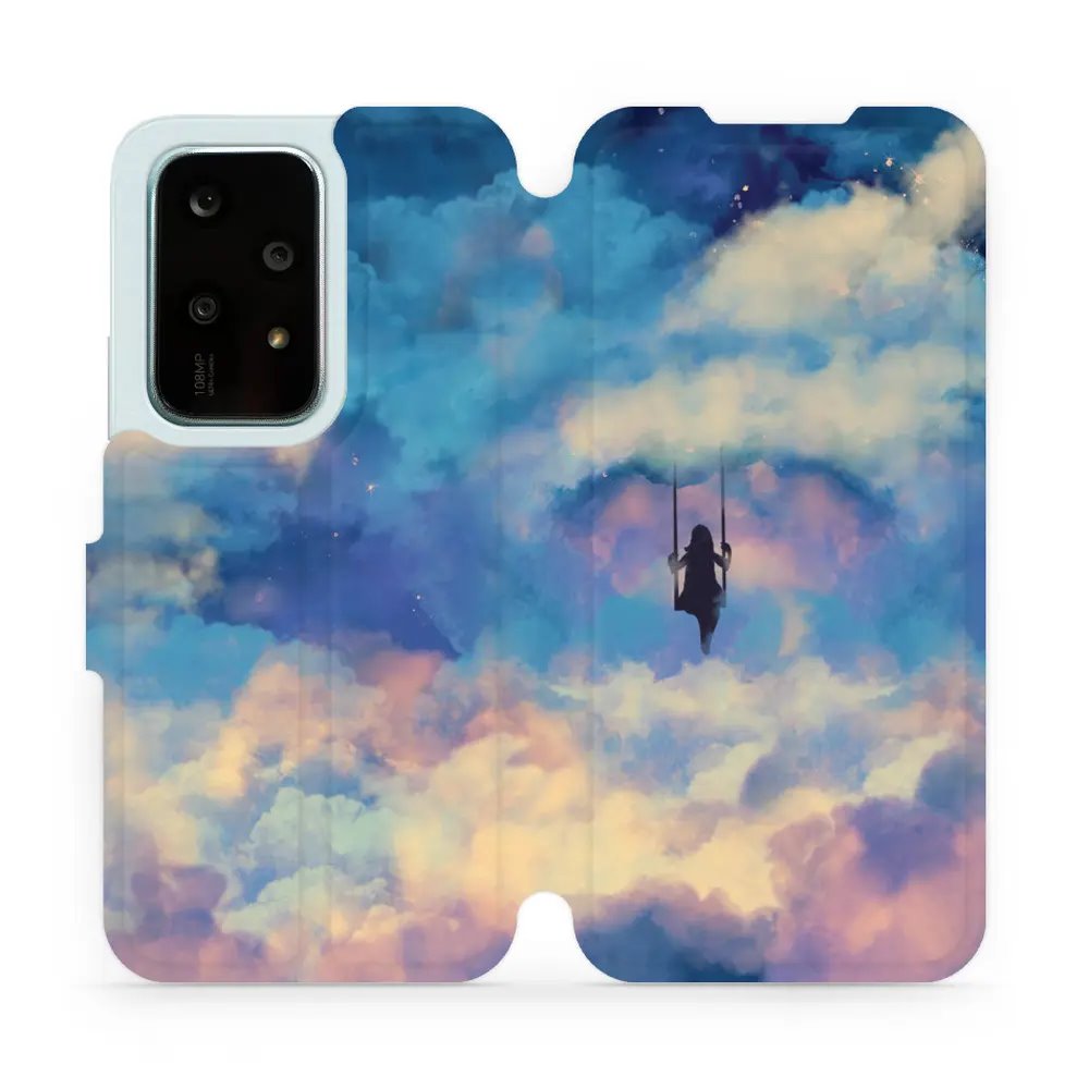 Flipové pouzdro Mobiwear - Honor 200 Lite - MR09S Dívka na houpačce v oblacích