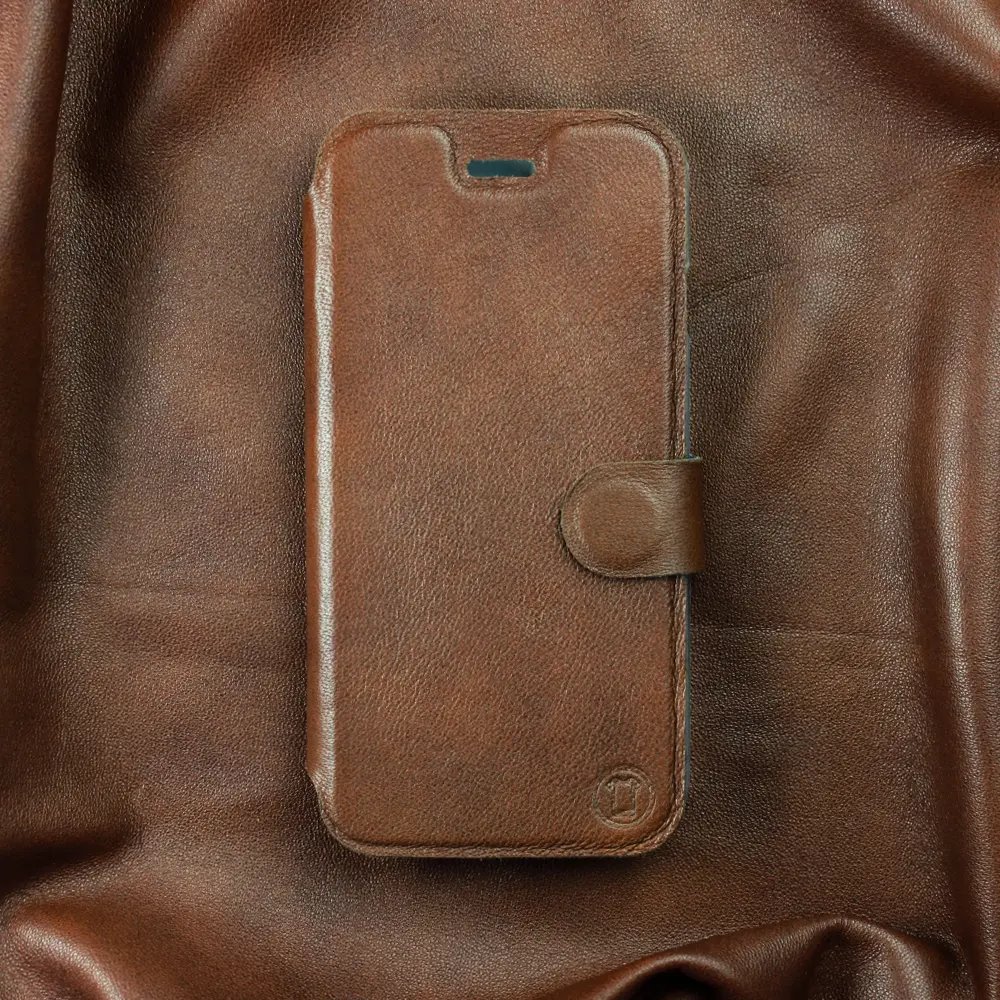 Kožené flip pouzdro Mobiwear - Honor 200 Lite - Hnědé