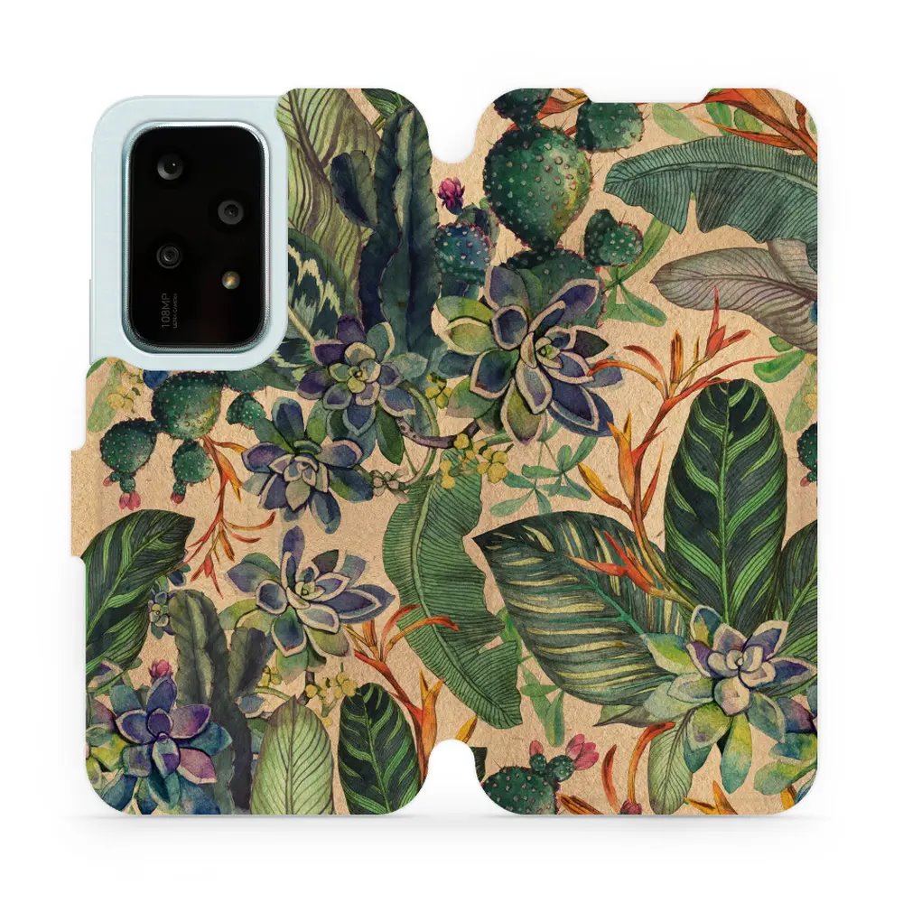 Flipové pouzdro Mobiwear - Honor 200 Lite - VP05S Sukulenty