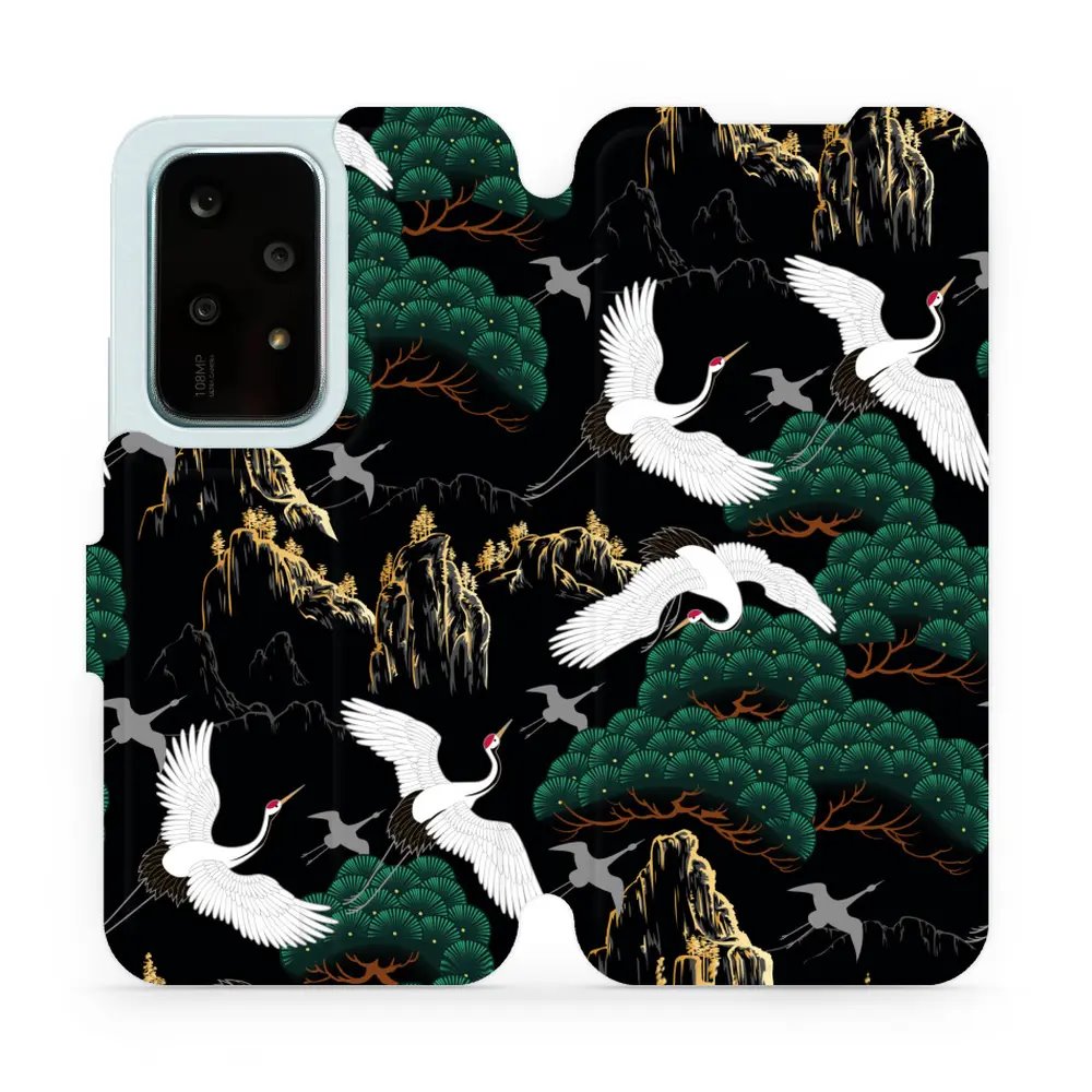 Flipové pouzdro Mobiwear - Honor 200 Lite - VP16S Jeřábi