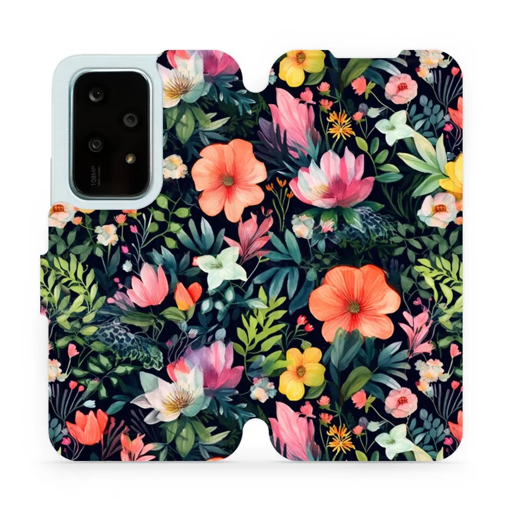 Flipové pouzdro Mobiwear - Honor 200 Lite - VP48S Pestré kvítky
