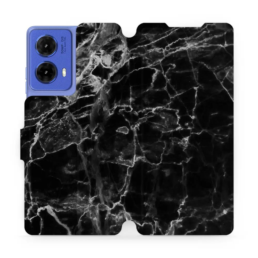 Flipové pouzdro Mobiwear - Motorola Moto G85 5G - V056P Černý mramor