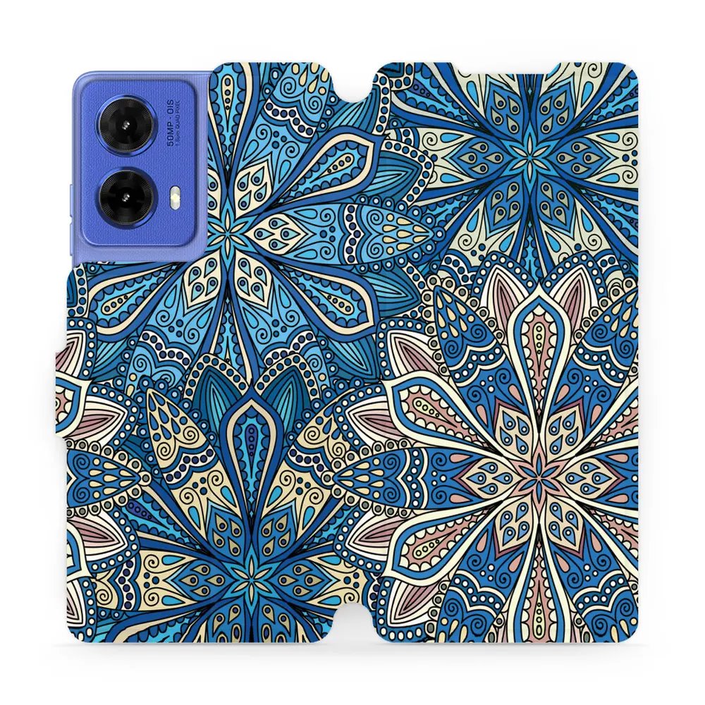 Flipové pouzdro Mobiwear - Motorola Moto G85 5G - V108P Modré mandala květy