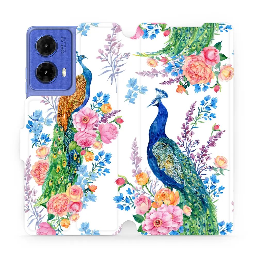 Flipové pouzdro Mobiwear - Motorola Moto G85 5G - MX08S Pávi