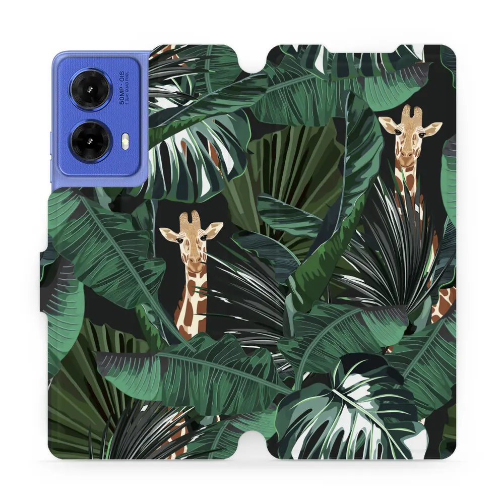 Flipové pouzdro Mobiwear - Motorola Moto G85 5G - VP06P Žirafky