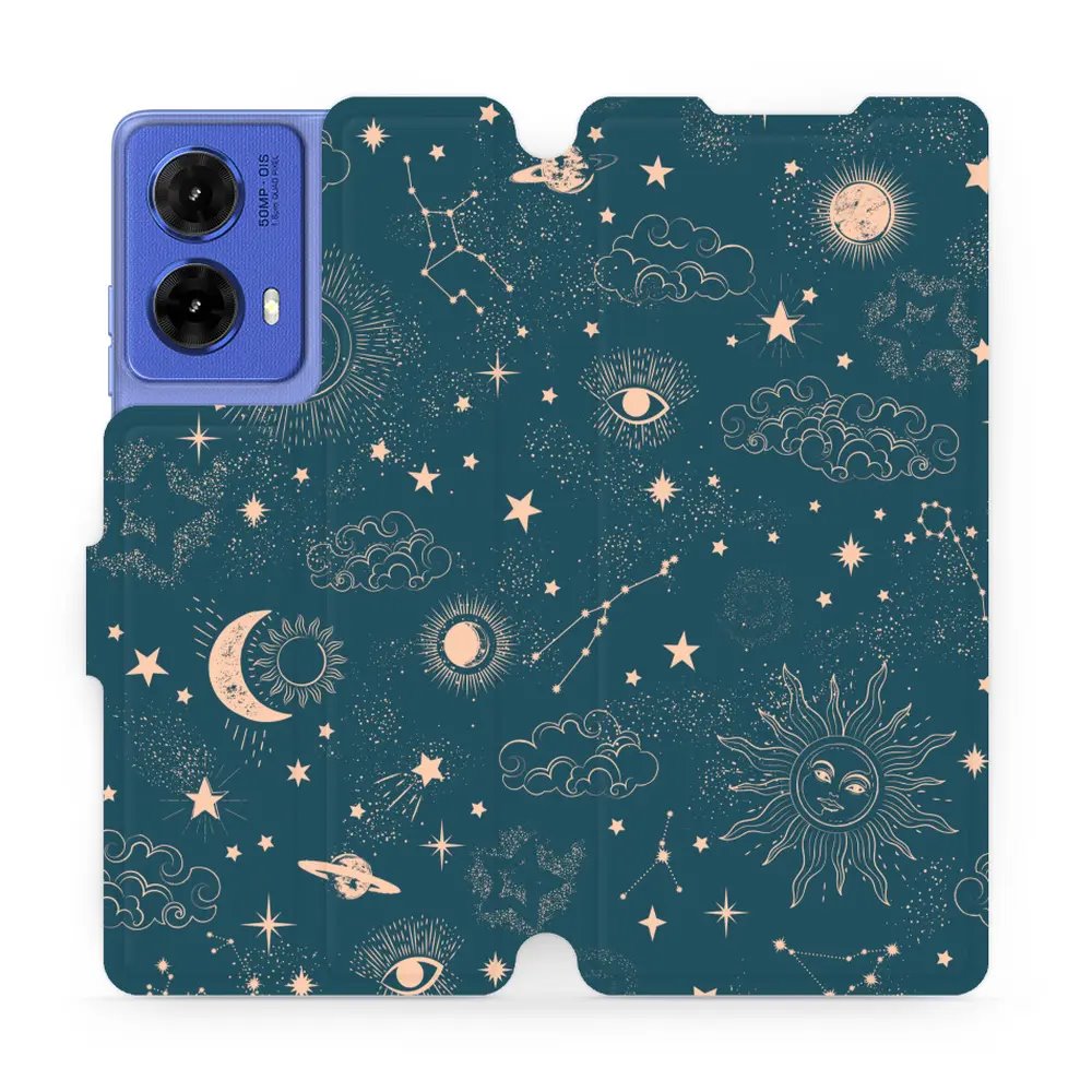 Flipové pouzdro Mobiwear - Motorola Moto G85 5G - VP14S Magický vesmír